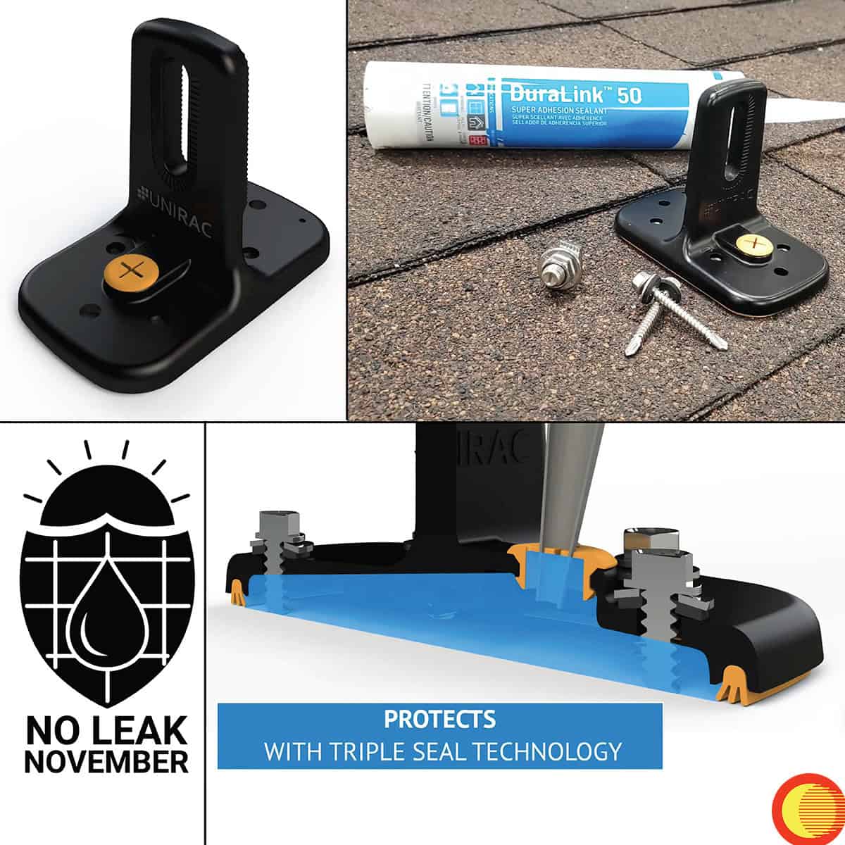 Unirac Flashloc Duo Solar Panel Installation Leak Prevention